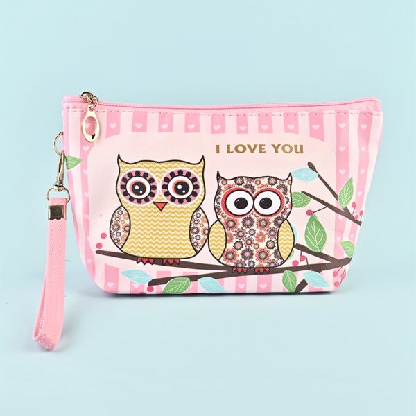 

Owl Pattern Makeup Bag, Multicolor