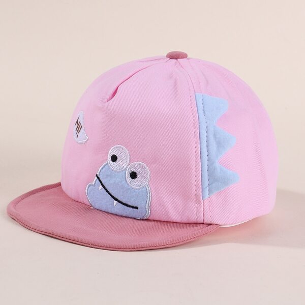 

Kids Cartoon Patched Baseball Cap, Pink