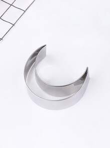 1入組月亮造型餅乾模具 - 銀色 - 查看 1