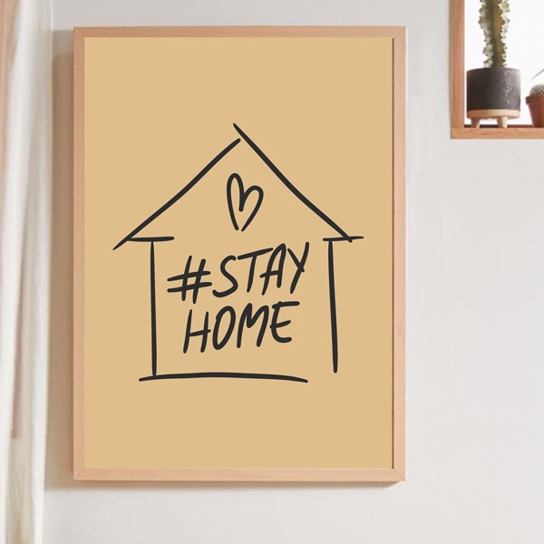

Slogan Graphic Unframed Painting, Khaki