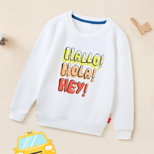 

Toddler Girls Slogan Graphic Sweatshirt, White