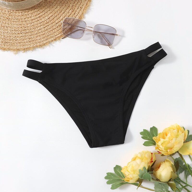 

Cut-out Bikini Bottom, Black