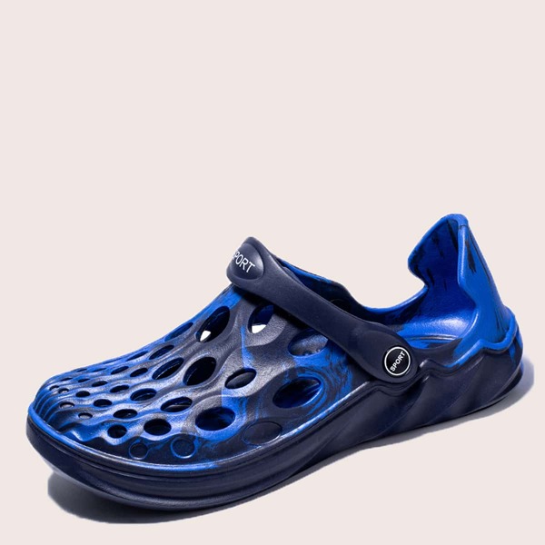 

Men Hollow Out Vented Clogs, Blue