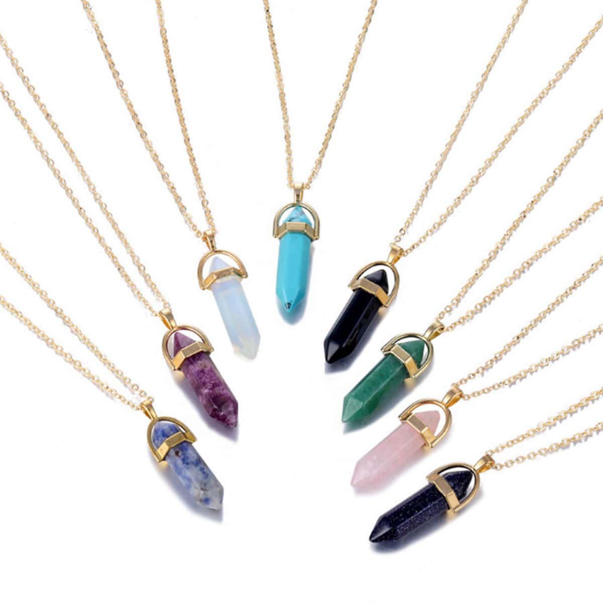 

1pc Random Crystal Pendant Necklace, Multicolor