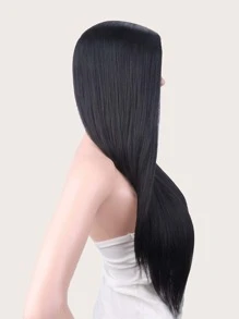 Peluca lisa larga natural - Negro - Ver 5