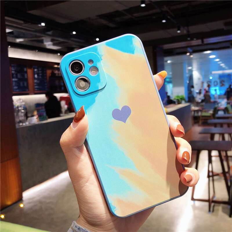 

Watercolor Heart iPhone Case, Multicolor