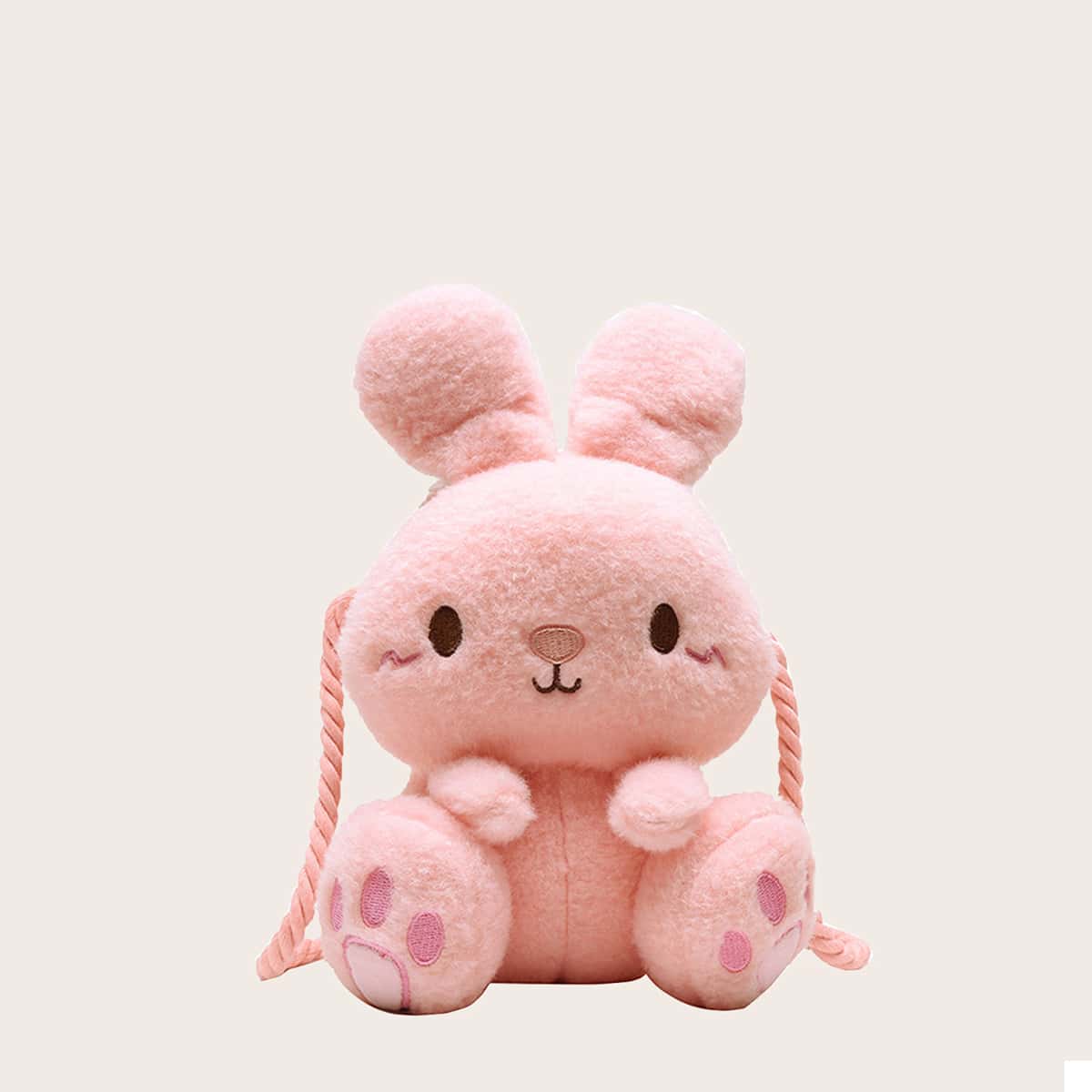 

Fluffy Cartoon Rabbit Crossbody Bag, Pink