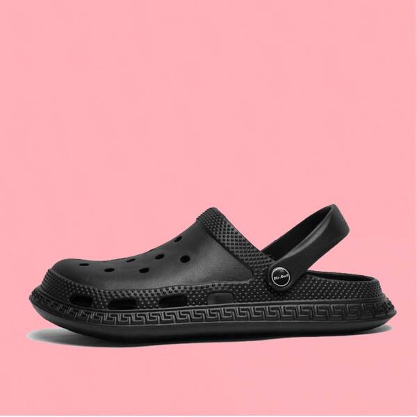 

Hollow Out Slingback Vented Clogs, Black