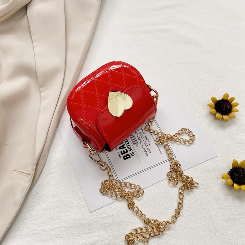 

Quilted Mini Chain Bag, Red