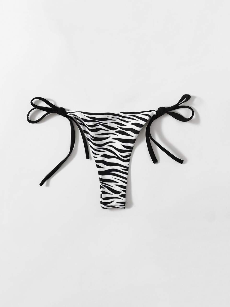 Summer Beach Zebra Striped Bikini Thong