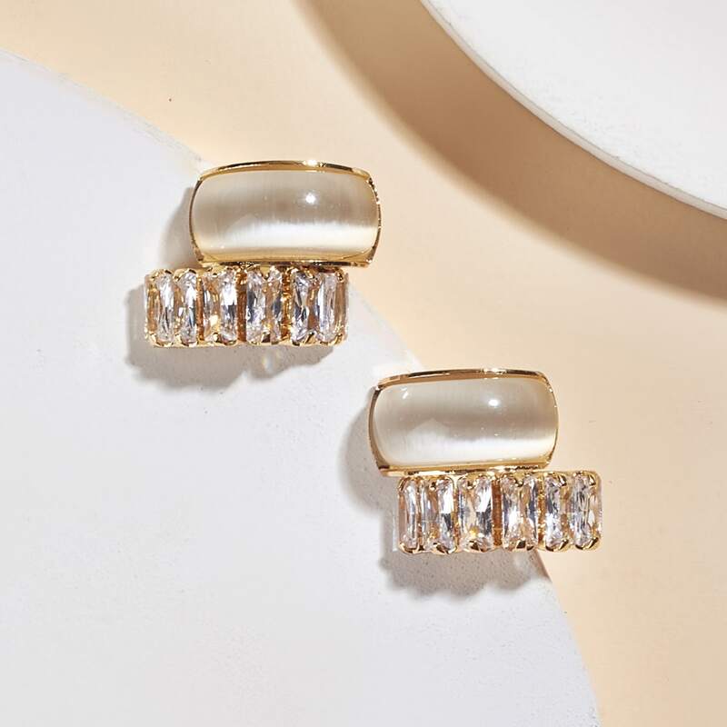 

Gemstone Stud Earrings, Gold
