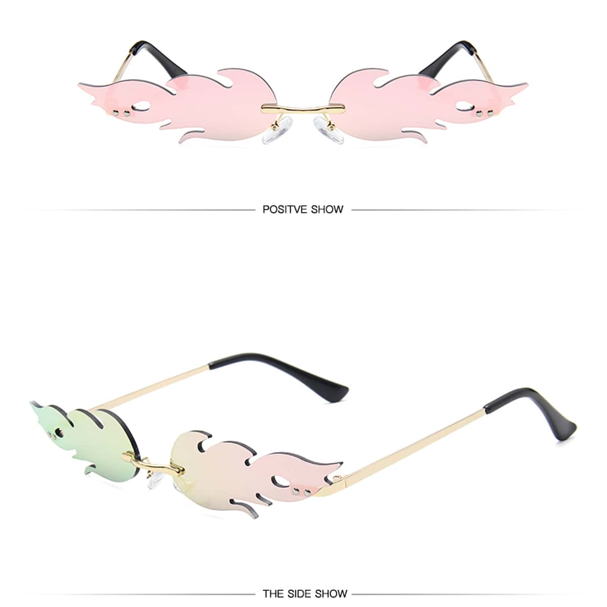 

Flame Rimless Sunglasses
