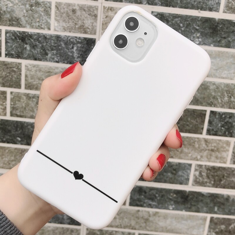 

Heart iPhone Case, White