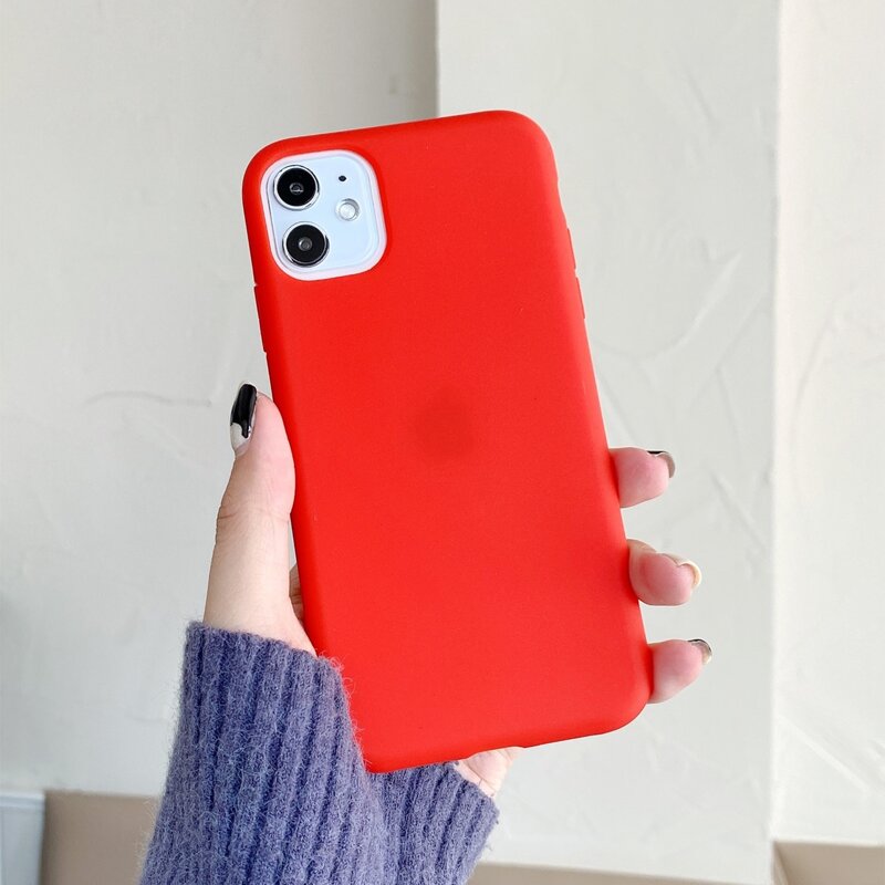 

Plain Matte iPhone Case, Red