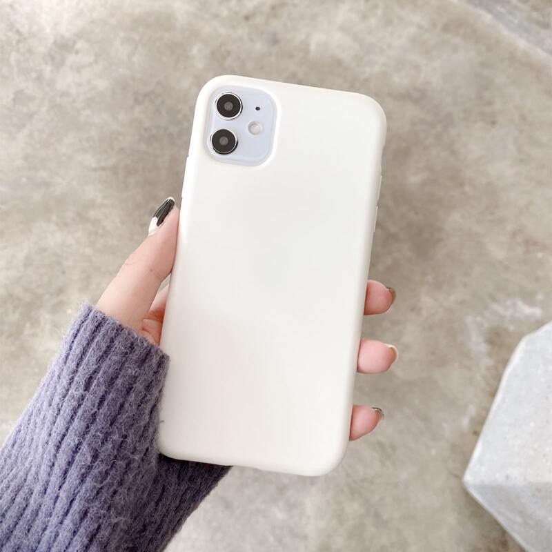 

Plain Matte iPhone Case, White
