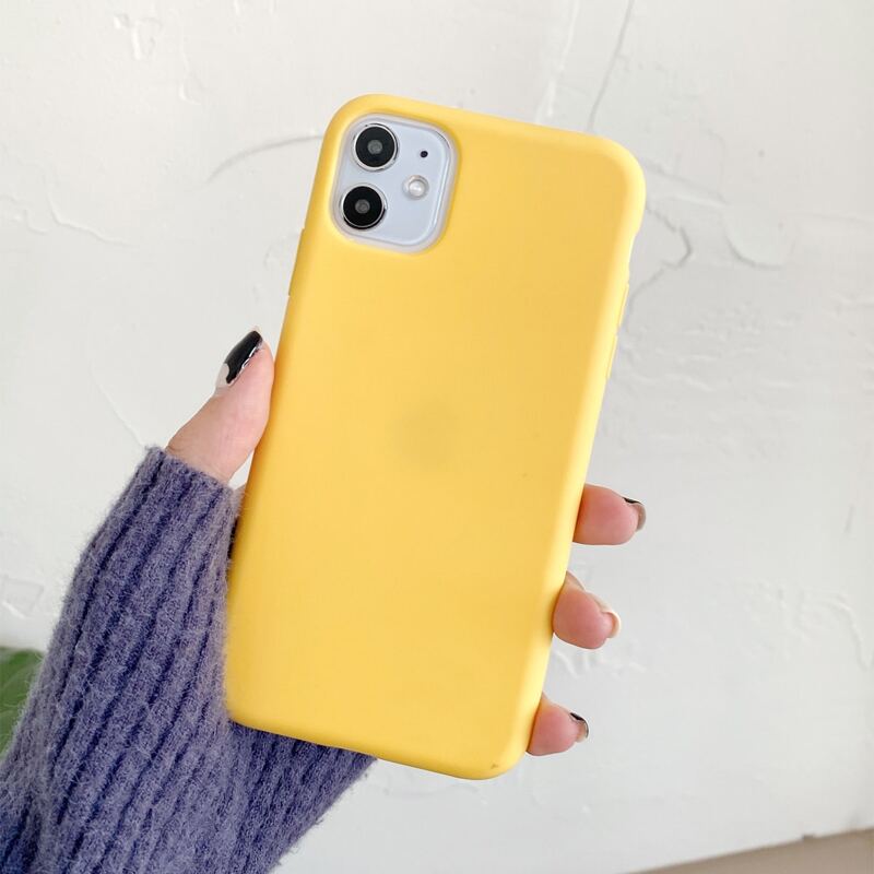 

Plain Matte iPhone Case, Yellow