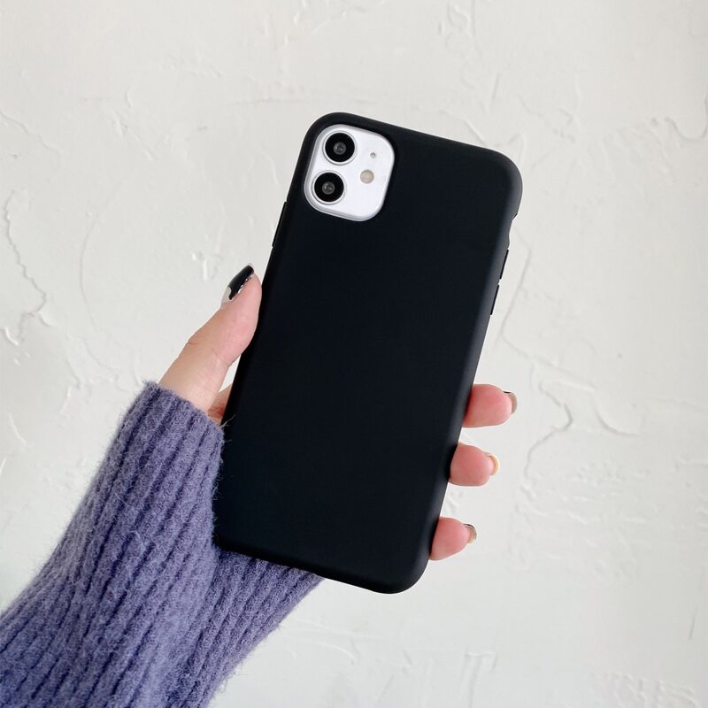 

Plain Matte iPhone Case, Black