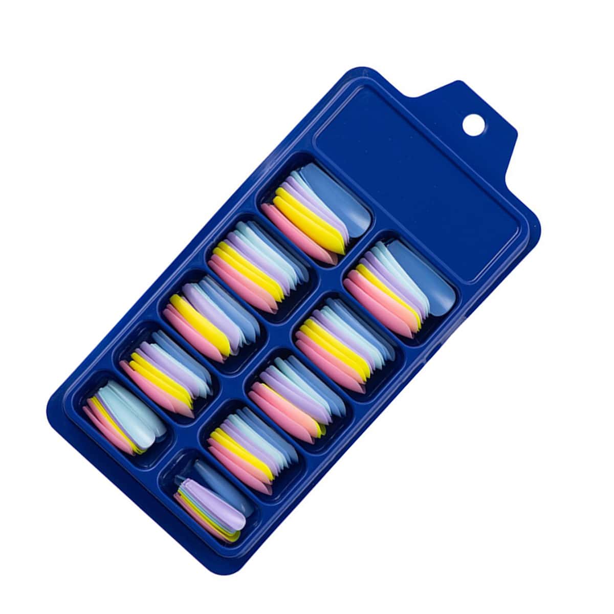 

100pcs Colorful Fake Nail, Multicolor