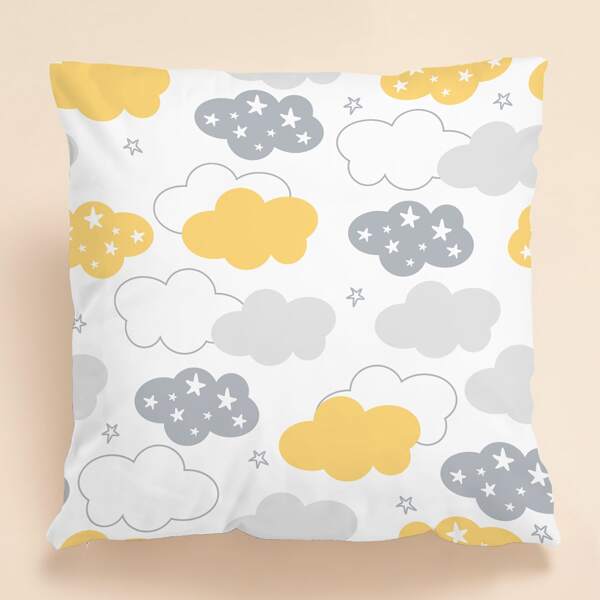 

Cloud Print Kids Cushion Cover Without Filler, Multicolor