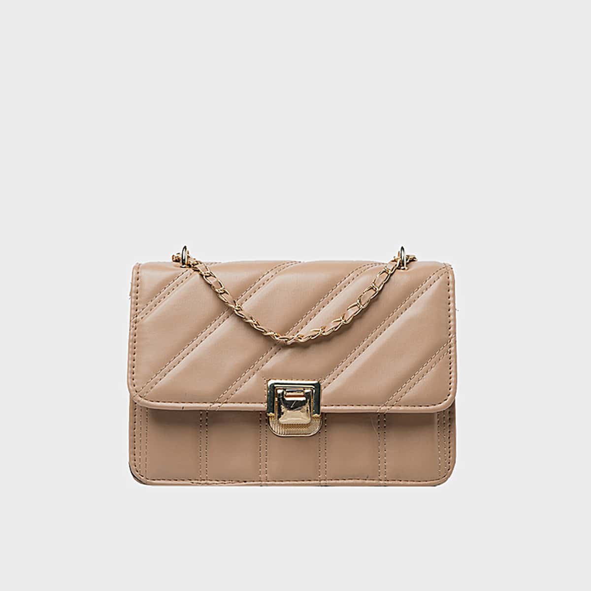 

Quilted Chain Bag, Khaki