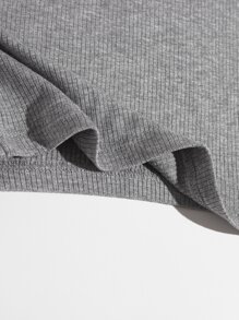 Muchica Áo vest ngắn trơn - Xám - Xem 4