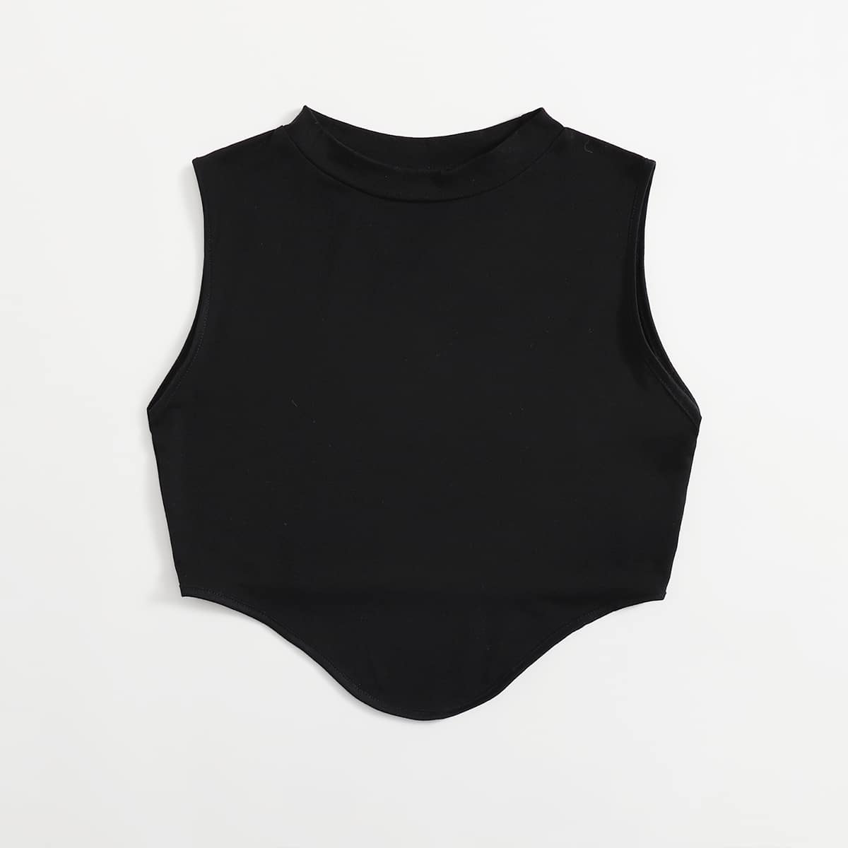 

Solid Asymmetrical Vest, Black