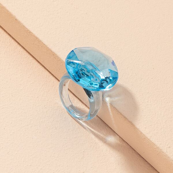 

Geo Decor Resin Ring, Blue