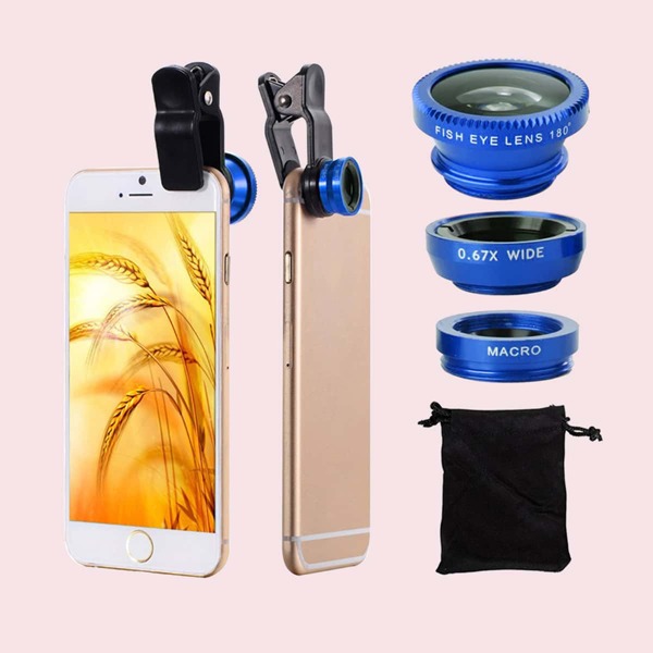 

3pcs Fish Eye Clip Lens, Blue