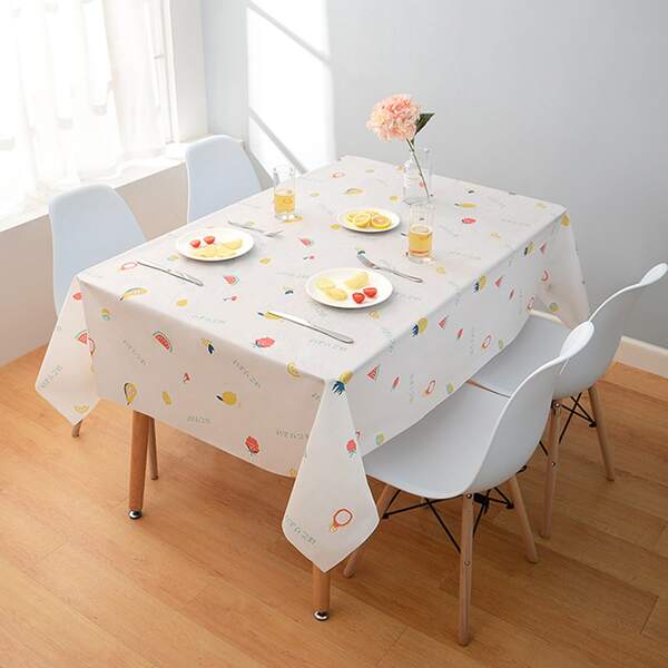 

Fruit Print Tablecloth, Multicolor