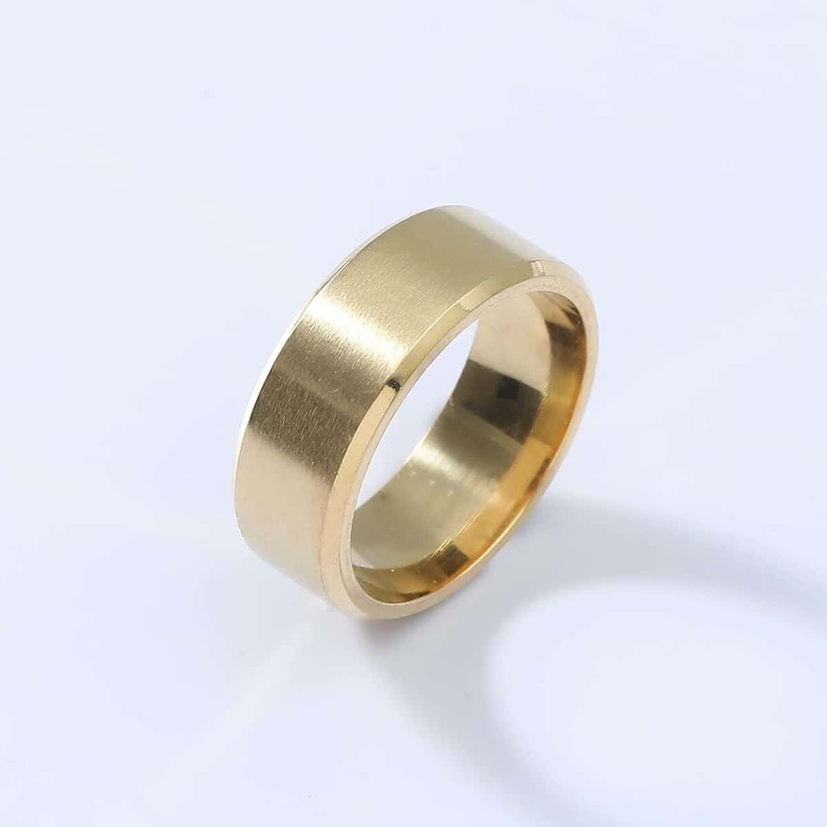 

Guys 1pc Simple Ring, Gold