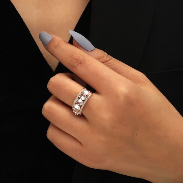 

Zircon Decor Ring, Gold
