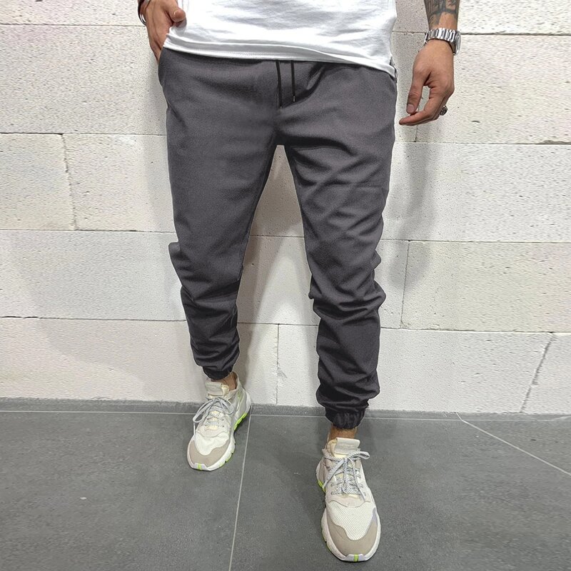 

Guys Drawstring Waist Crop Pants, Dark grey