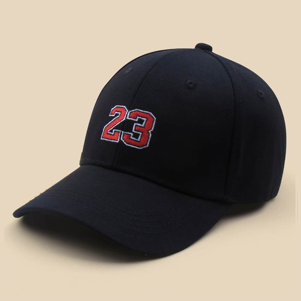 

Number Embroidery Baseball Cap, Black