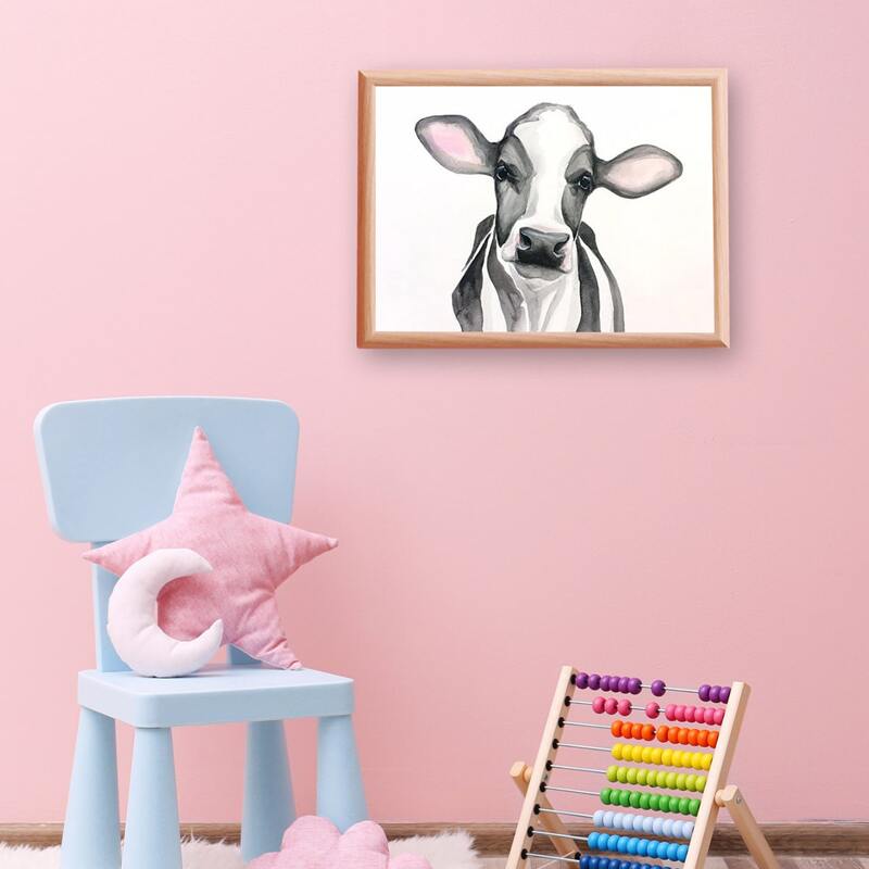 

Kids Cow Print Unframed Painting, Multicolor