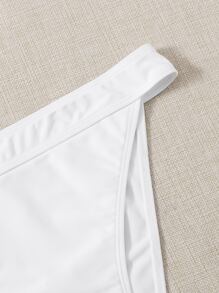 High Cut Thong Bikini Panty - White - View 4
