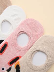 5 perechi de șosete cu grafică de desene animate, șosete invizibile