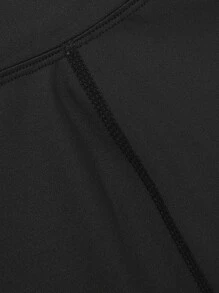 Cô gái Tween Chất rắn Thắt lưng băng rộng Quần short đi xe - màu đen - Xem 4