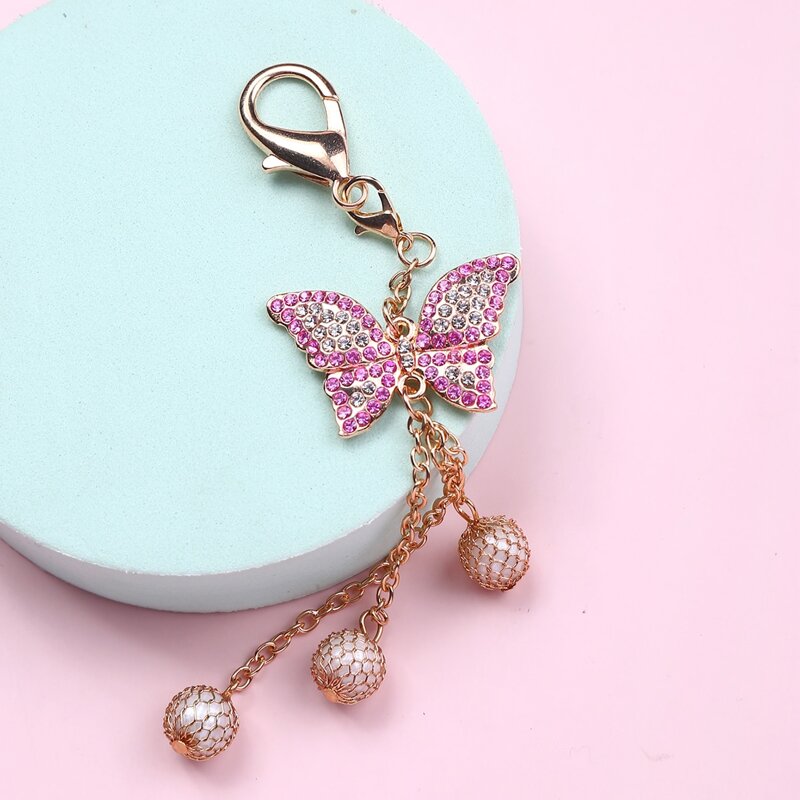 

Rhinestone Butterfly Bag Charm, Multicolor
