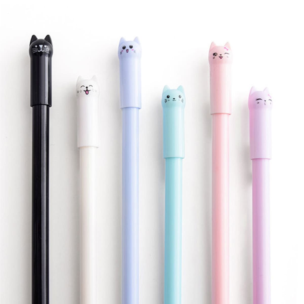 

2pcs Random Cartoon Cat Gel Pen, Multicolor