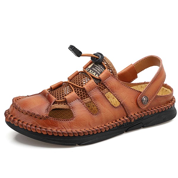 

Men Drawstring Design Sandals, Ginger