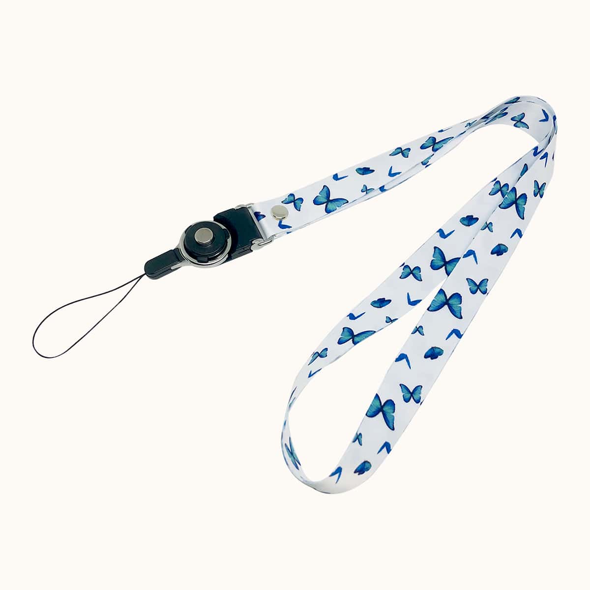 

1pc Butterfly Pattern Phone Lanyard, Blue