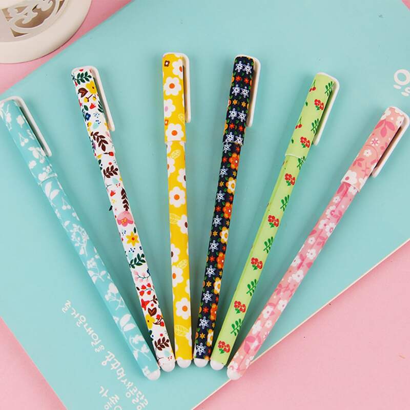 

6pcs Ditsy Floral Gel Pen, Multicolor