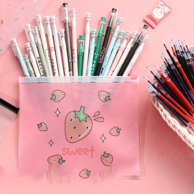 

2pcs Random Cartoon Pattern Gel Pen, Multicolor