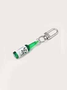 1入韓國創意透明酒瓶造型袋飾珠寶，男女適用塑料袋吊飾，可與便攜式袋子，鑰匙鍊吊飾，校園用品和教師禮物搭配使用 - 綠色 - 查看 4