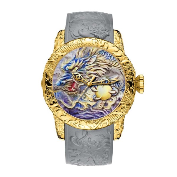 

Men Rubber Strap Round Pointer Quartz Watch