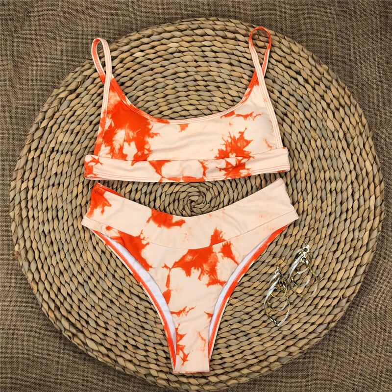

Tie Dye Bikini Swimsuit, Orange