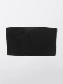 SHEIN لباس علوي انبوب بطباعة فراشة وحجر الراين مقاس كبير - الأسود - مشاهدة 2