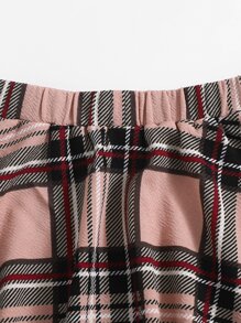 SHEIN 女孩格紋半身裙