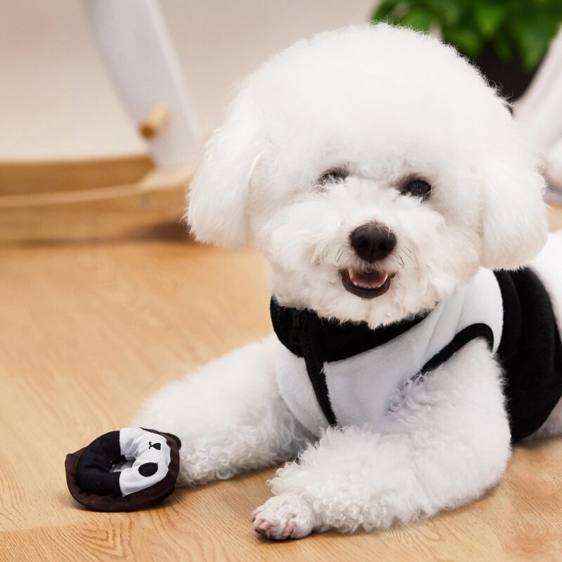 

Panda Design Pet Chew Toy, Black and white