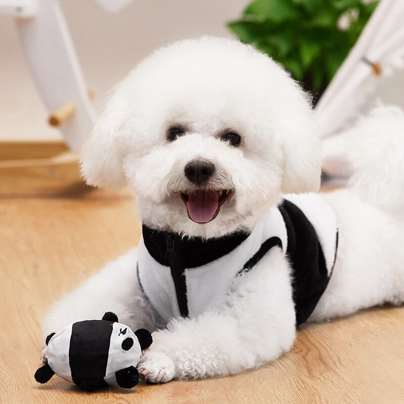 

Panda Shaped Pet Sound Toy, Black and white